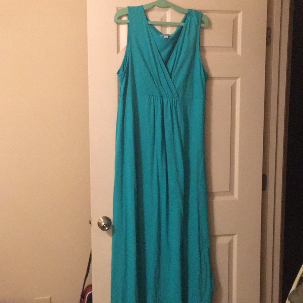 Full-length Turquoise Old Navy Maternity dress